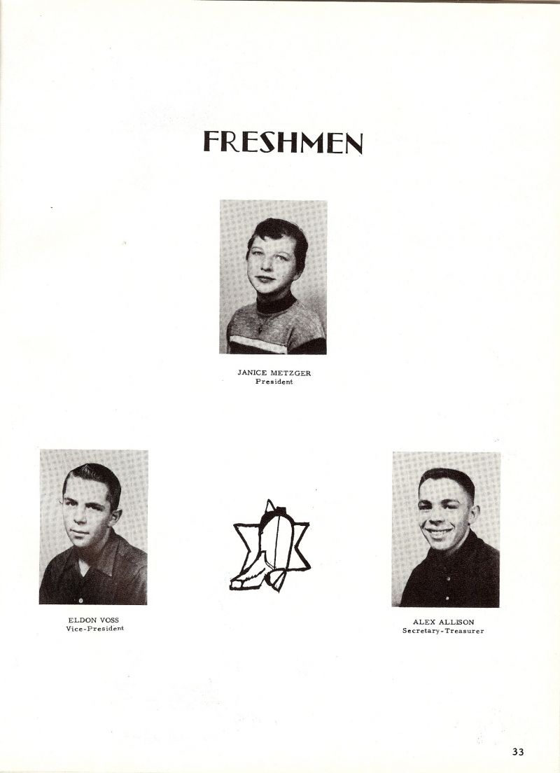 1955 Janice Metzger, Eldon Voss, Alex Allison,  