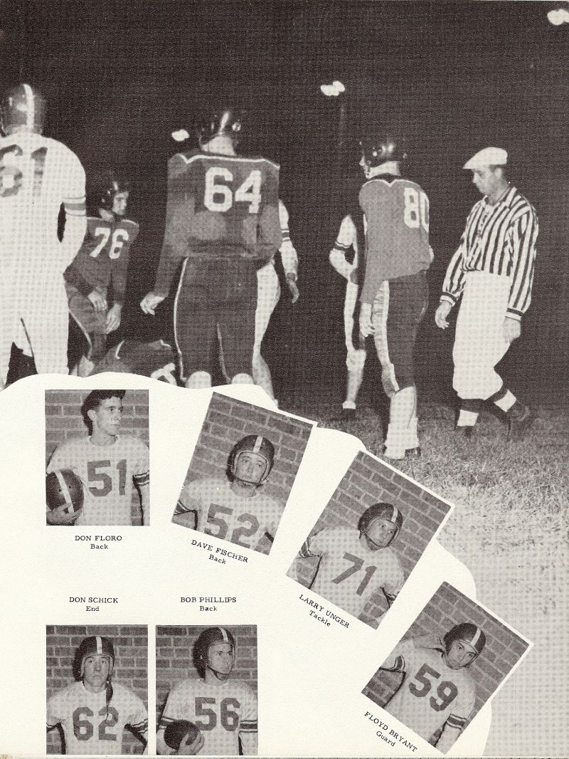 1955 Don Floro, Don Schick, Dave Fischer, Larry Unger, Bob Phillips, Floyd Bryant, 