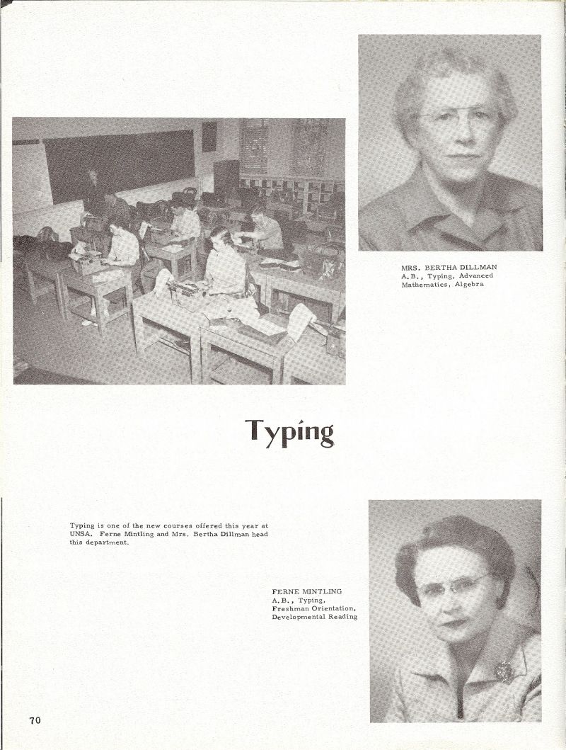 1955 Bertha Dillman. Ferne Mintling.