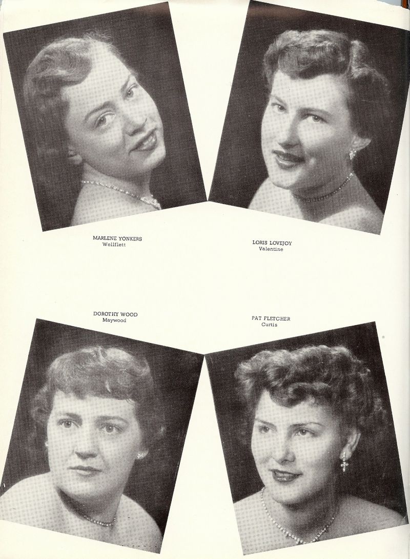 1955 Marlene Yonkers, Dorothy Wood, Loris Lovejoy, Pat Fletcher,