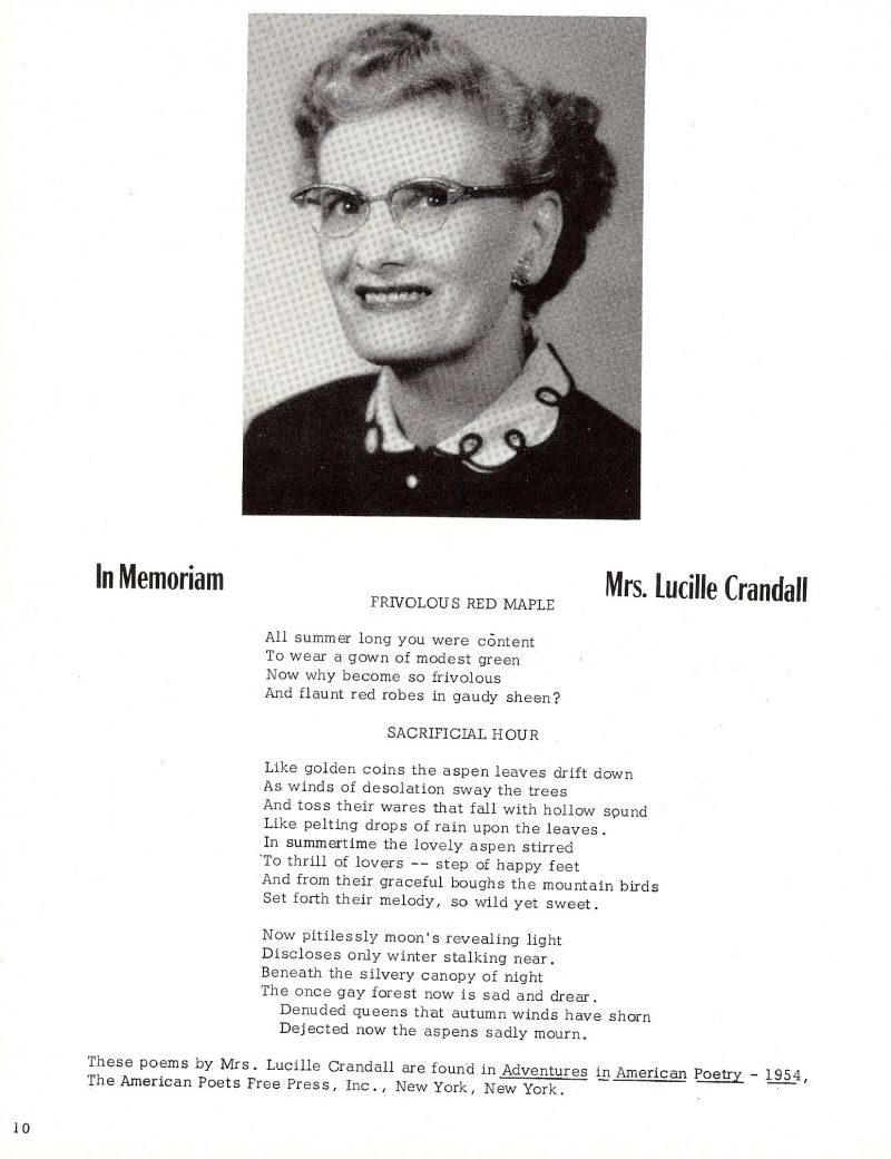 1956 Mrs. Lucile Crandall. 