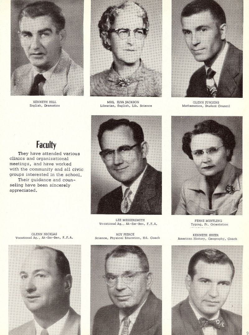 1957 Kenneth Hill. Elva Jackson. Glenn Jurgens. Lee Messersmith. Ferne Mintling. Kenneth Scheer. Roy Pierce. Glenn Nicklas.  