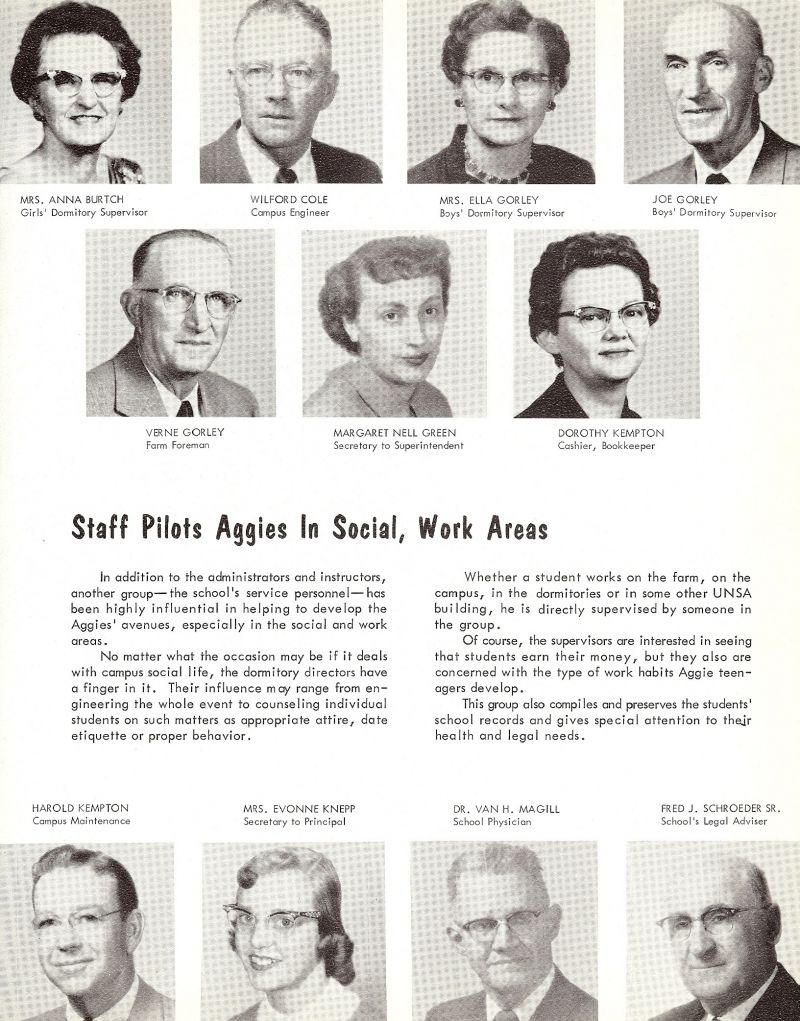 1961 Anna Burtch. Mom Burtch. Wilford Cole. Ella Gorley. Mom Gorley. Joe Gorley. Pop Gorley. Verne Gorley. Margaret Nell Green. Dorothy Kempton. Harold Kempton. Evonne Knepp. Dr. Van H. Magill. Fred J. Schroeder. Sr. 