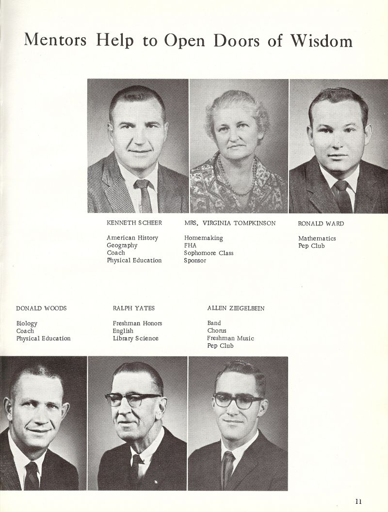 1963 Kenneth Scheer. Virginia Tompkinson. Ronald Ward. Donald Woods. Ralph Yates. Allen Ziegelbein. 