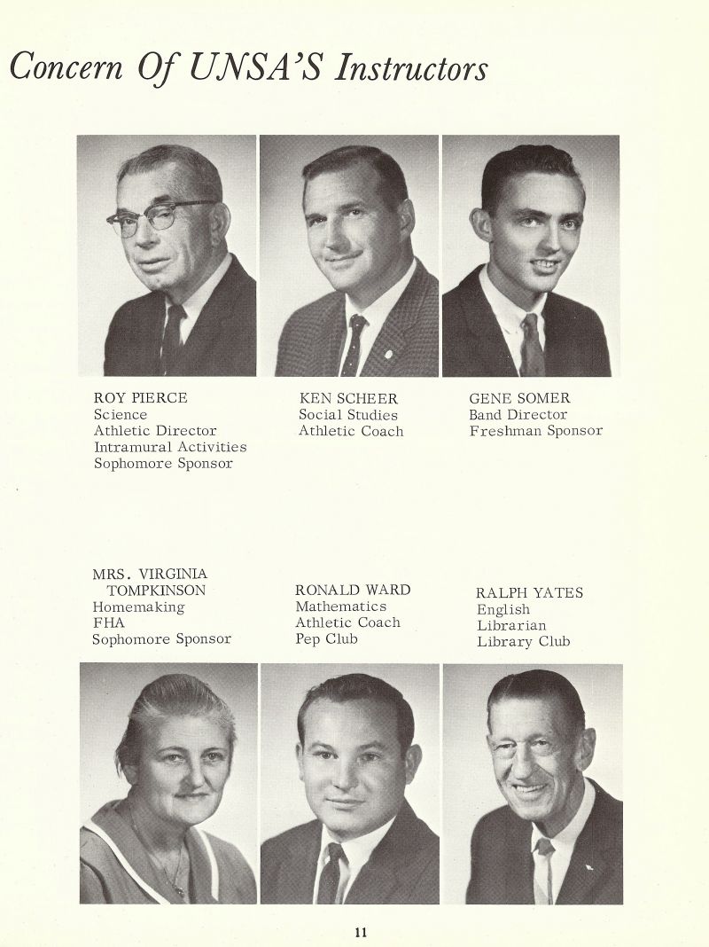 1964 Roy Pierce. Ken Scheer. Gene Somer. Virginia Tompkinson. Ronald Ward. Ralph Yates. 