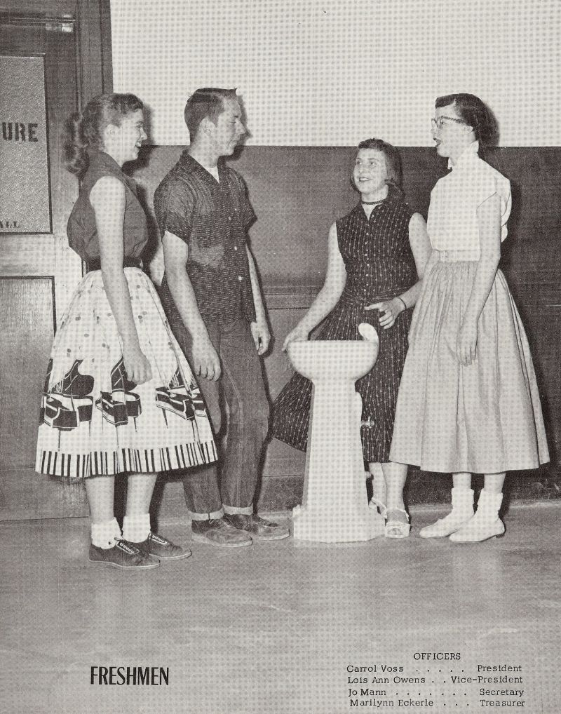 1956 Carrol Voss, Lois Ann Owens, Jo Mann, Marilynn Eckerle,