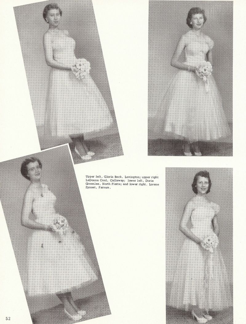 1956 Gloria Beck, LaDonna Cool, Doris Greenlee, Lorene Zysset,