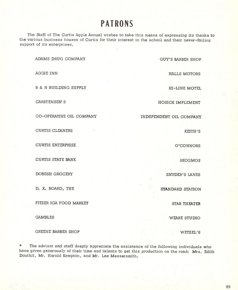 1957 Edith Douthit. Lee Messersmith. Harold Kempton.