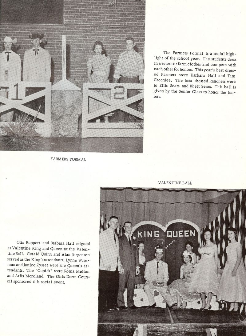 1958 Gerald Quinn, Alan Jorgenson, Otis Ruppert, Barbara Hall, Lynne Wiseman, Janice Zysset, Roma Melton, Arlis Moreland, Tim Greenlee, Jo Ellis Sears, JoEllis Sears, Rhett Sears, 