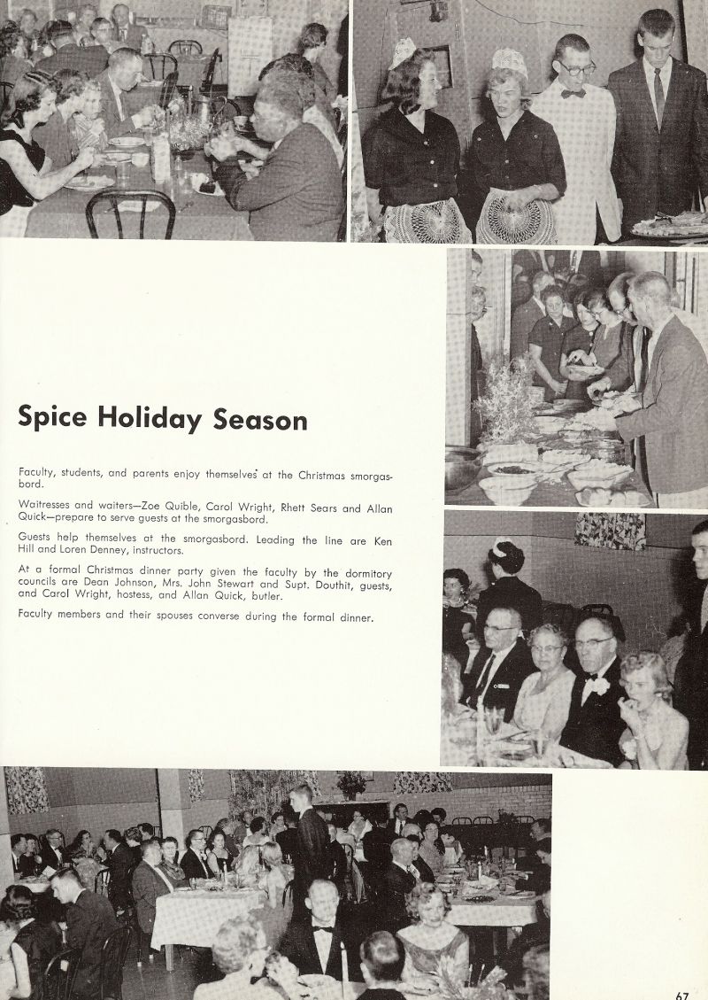 1959 Zoe Quible, Carol Wright, Rhett Sears, Allan Quick, Ken Hill. Loren Denny. Dean Johnson. Stewart, Douthit. Carol Wright, Allan Quick,   