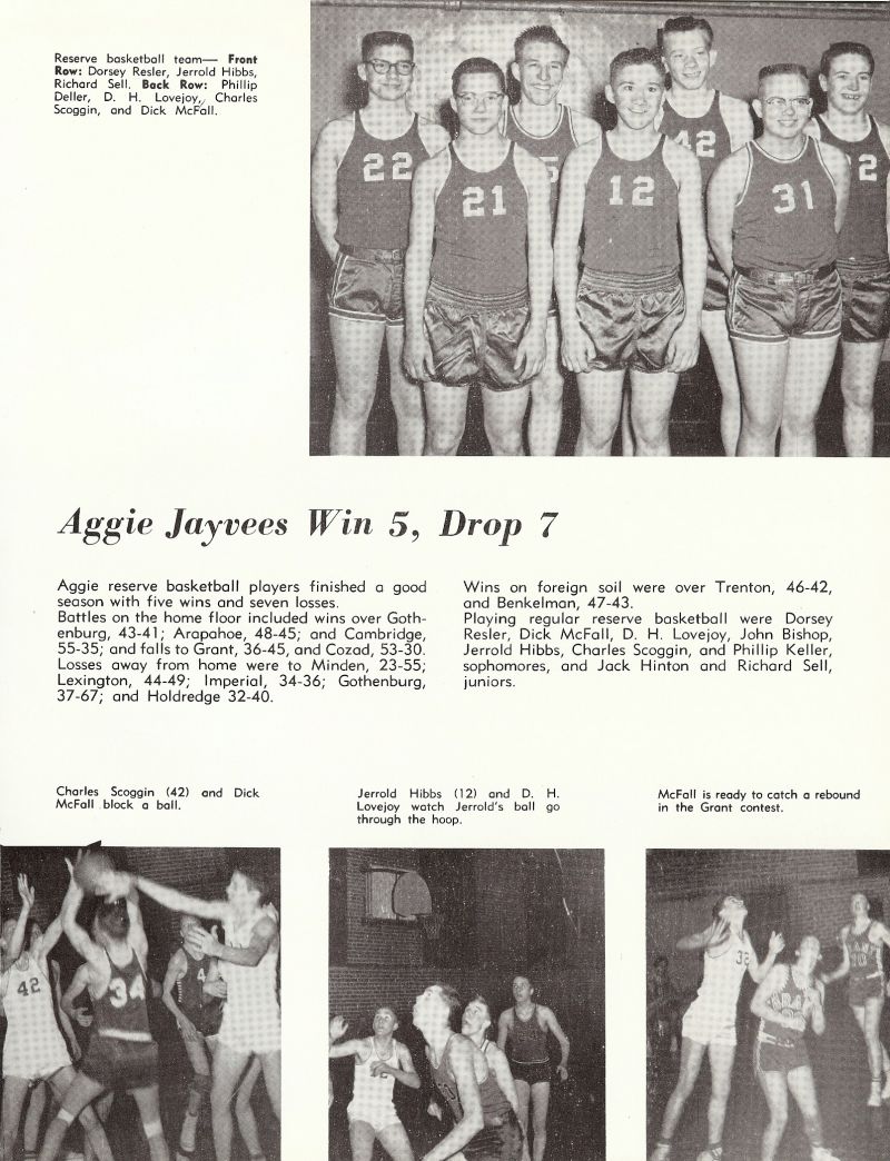 1960 Dorsey Resler, Jerrold Hibbs, Richard Sell, Phillip Keller, DH Lovejoy, Charles Scoggin, Dick McFall, Richard McFall,