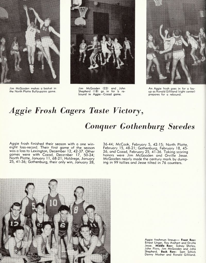 1960 Jim McGooden, John Shepherd, Ronald Gilliland, Orville Jesse, Ernest Unger, Ernie Unger, Ray Arehart, Sidney Shirley, John Floro, Sam Schick, Danny Mosher,  