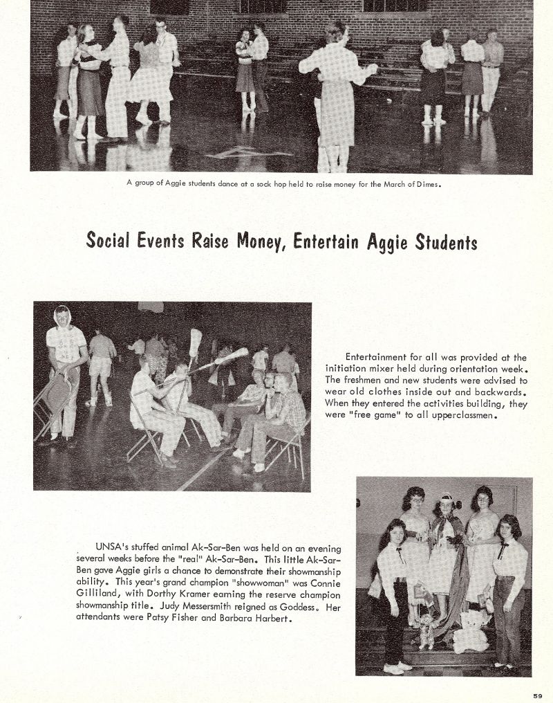 1961 Connie Gilliland, Dorthy Kramer, Judy Messersmith, Patsy Fisher, Barbara Harbert, Barb Harbert,