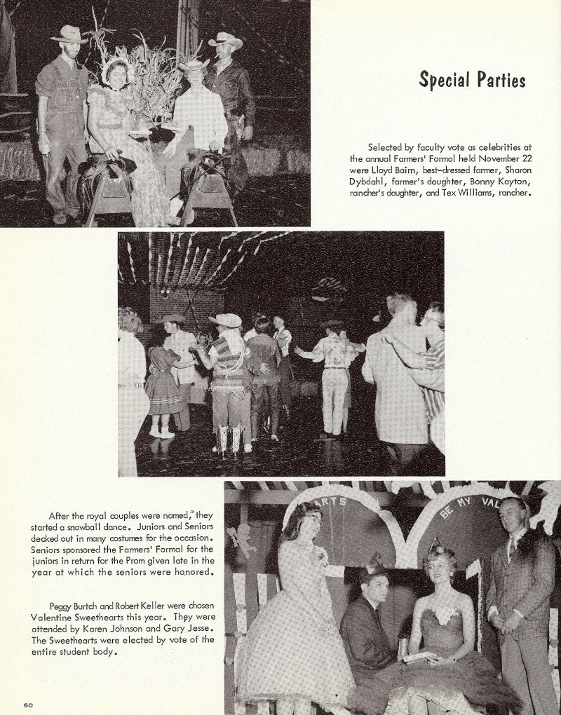 1961 Lloyd Bairn, Sharon Dybdahl, Bonny Kayton, Tex Williams, Peggy Burtch, Robert Keller, Karen Johnson, Gary Jesse,