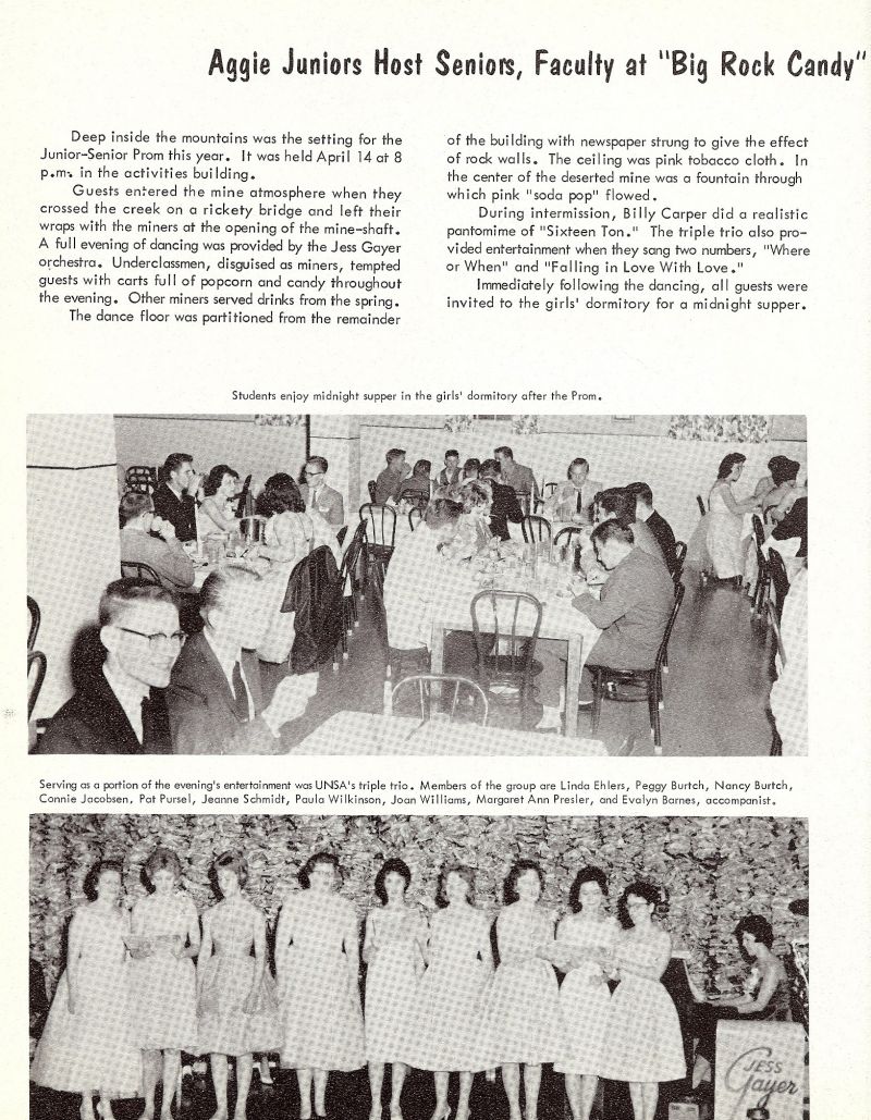 1961 Billy Carper, Bill Carper, Linda Ehlers, Peggy Burtch, Nancy Burtch, Connie Jacobsen, Pat Pursel, Jeanne Schmidt, Paula Wilkinson, Joan Williams, Margaret Ann Presler, Evalyn Barnes,