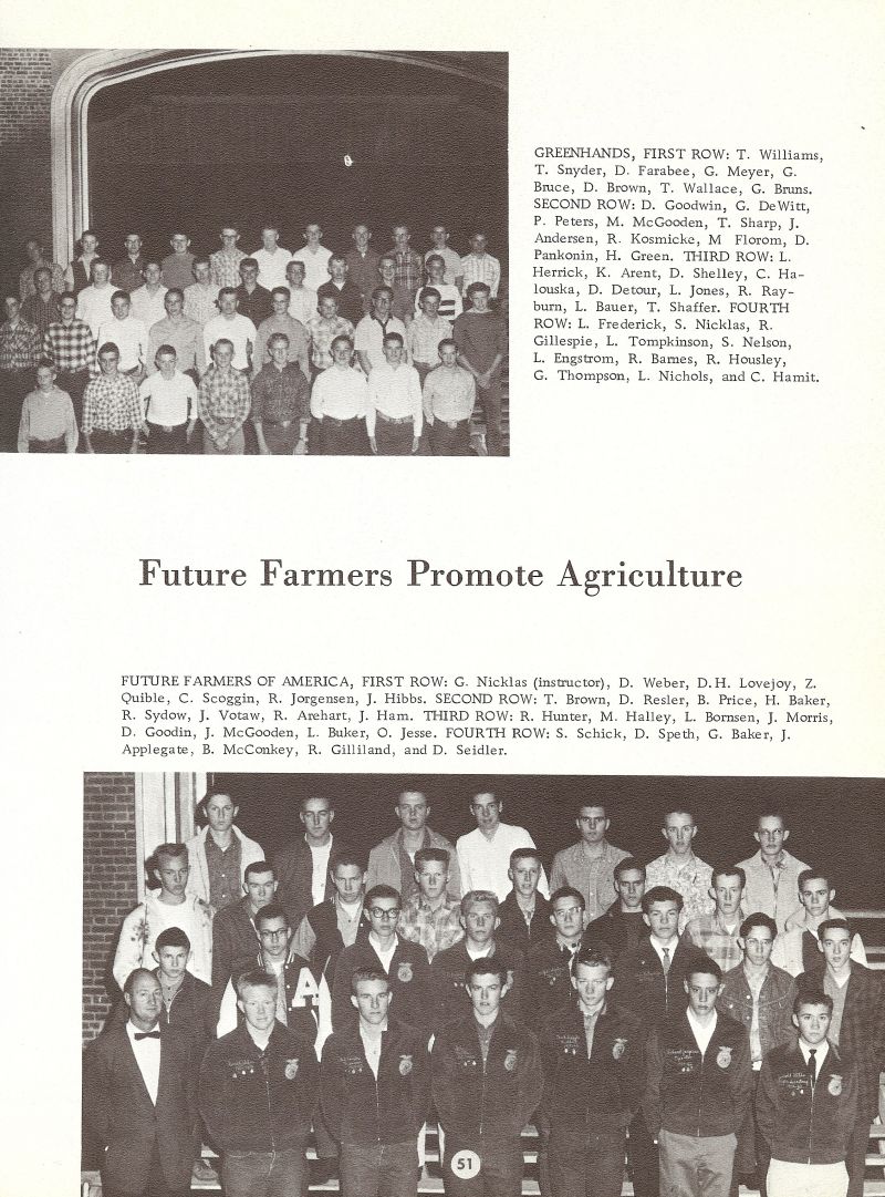 1962 Williams, Snyder, Farabee, Meyer, Bruce, Brown, Tom Wallace, Gary Bruns, Goodwin, Dewitt, Petersen, McGooden, Tom Sharp, Jack Andersen, Russ Kosmicke, Florom, Pankonin, Buck Green, Herrick, Arent, Shelley, Halouska, Doug Detour, Lloyd Jones, Rayburn, Bauer, Shaffer, Larry Frederick, Nicklas, Rod Gillespie, Tompkinson, Nelson, Engstrom, Barnes, Housley, Thompson, Nichols, Carl Hamit, Glenn Nicklas, Weber, Lovejoy, Quible, Scoggin Jorgensen, Hibbs, Brown, Resler, Price, Baker, Sydow, Votaw, Arehart, Ham, Hunter, Halley, Bornsen, Morris, Goodin, McGooden, Buker, Jesse, Schick, Speth, Baker, Applegate, McConkey, Gilliland, Seidler,   