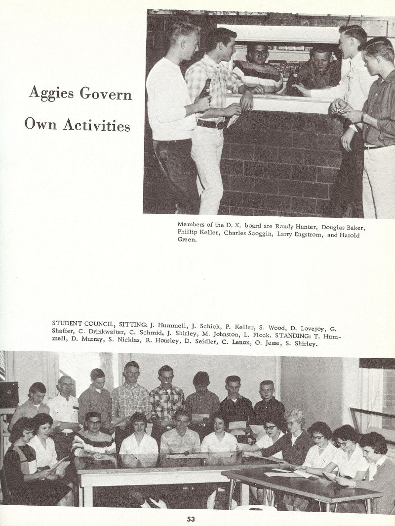 1962 Randy Hunter, Douglas Baker, Phillip Keller, Charles Scoggin, Larry Engstrom, Buck Green, Hummell, Schick, Keller, Wood, Lovejoy, Shaffer, Drinkwalter, Schmid, Shirley, Johnston, Flock, Hummell, Murray, Nicklas, Housley, Seidler, Lenox, Jesse, Shirley,