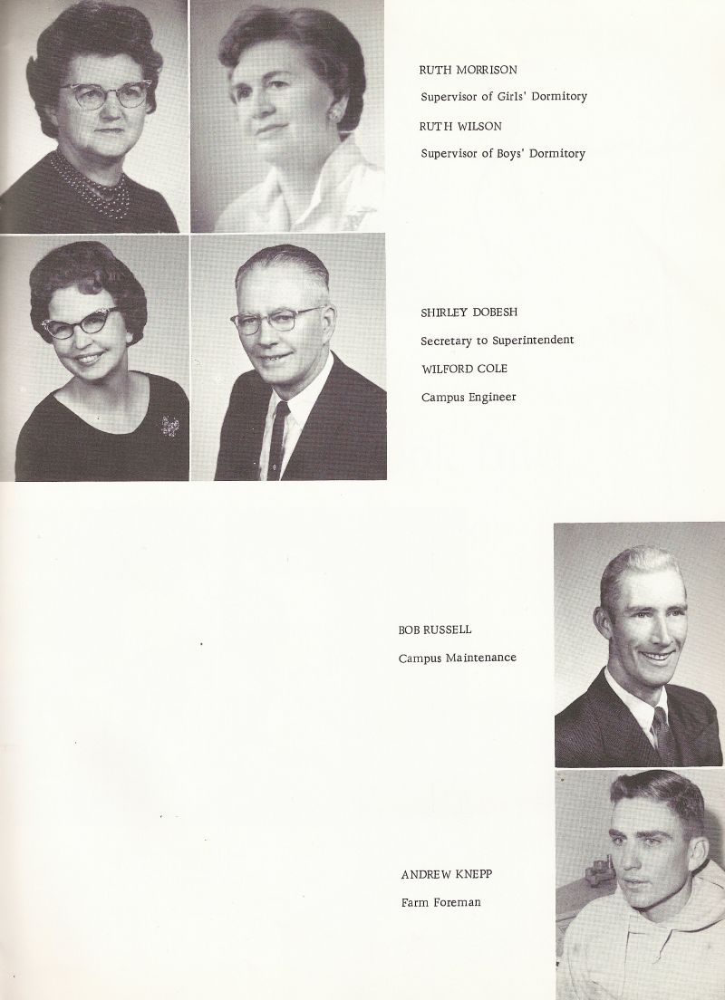 1966 Ruth Morrison. Ruth Wilson. Shirley Dobesh. Wilford Cole. Bob Russell. Andrew Knepp.