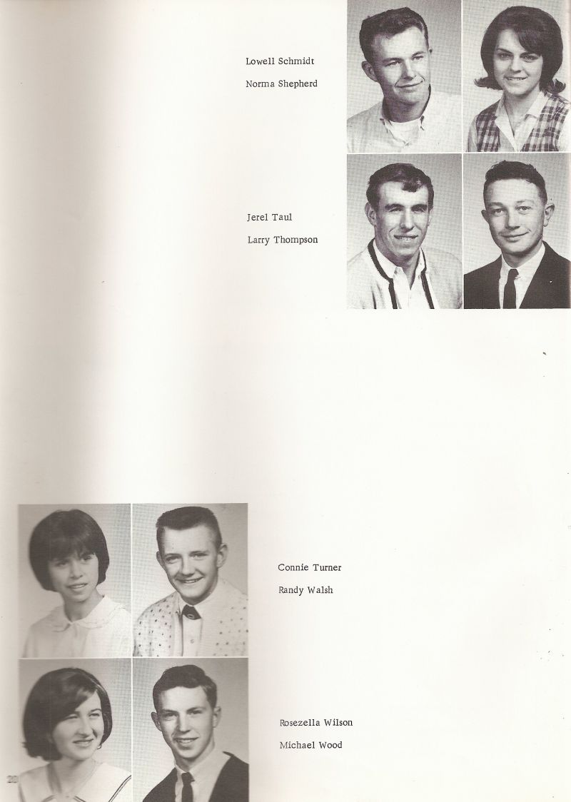 1966 Lowell Schmidt, Norma Shepherd, Jerel Taul, Larry Thompson, Connie Turner, Randy Walsh, Rosezella Wilson, Michael Wood