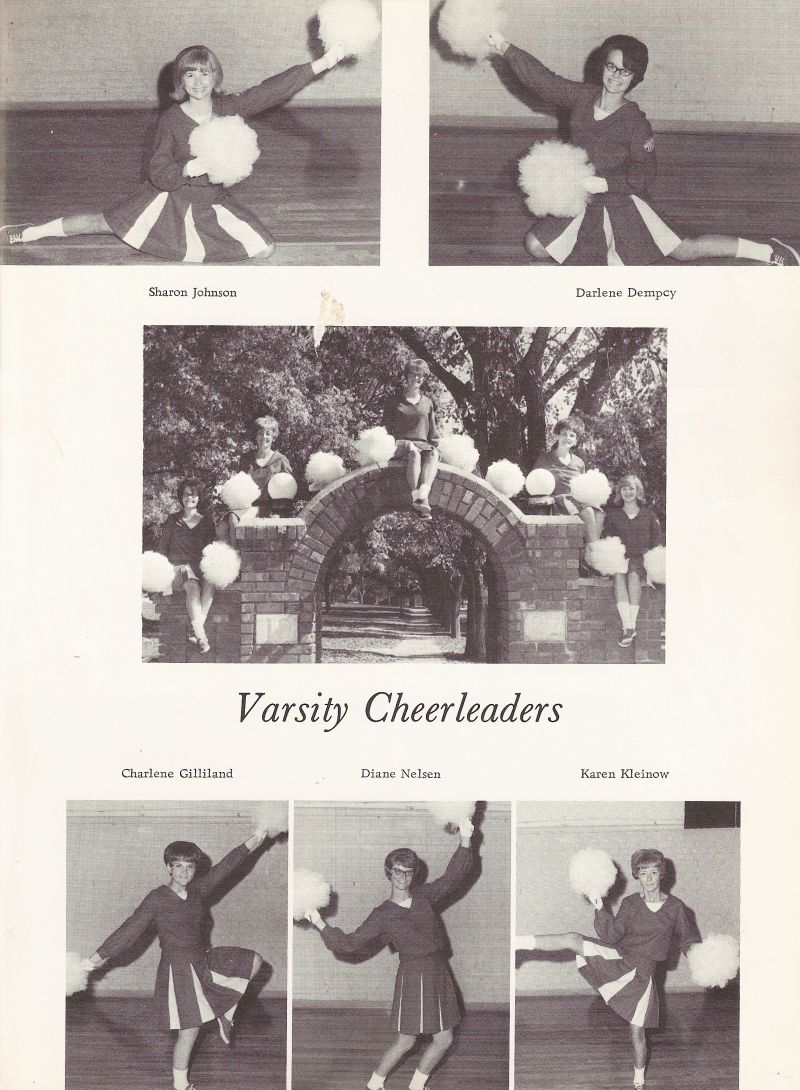 1967 Sharon Johnson, Darlene Dempcy, Charlene Gilliland, Diane Nelsen, Karen Kleinow.  