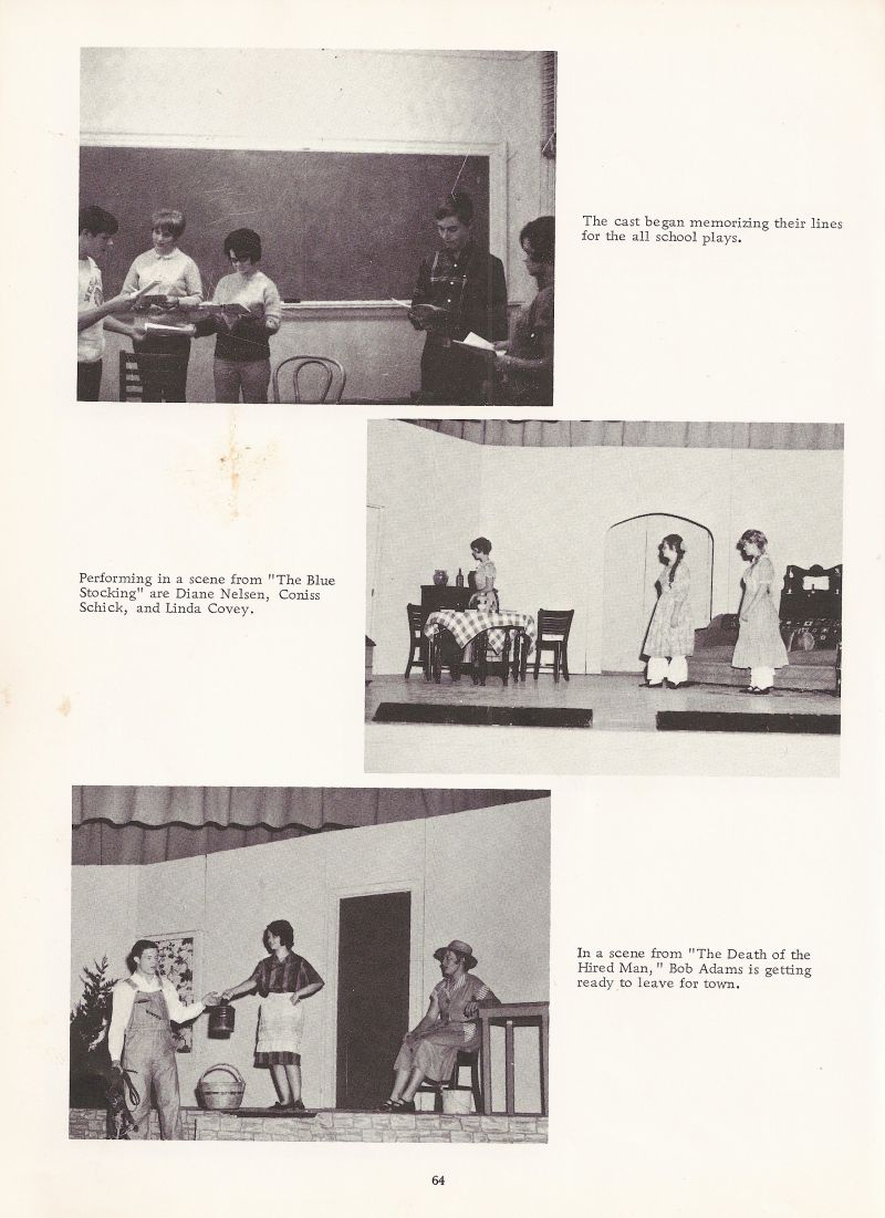 1967 Diane Nelsen, Coniss Schick, Linda Covey, Bob Adams.