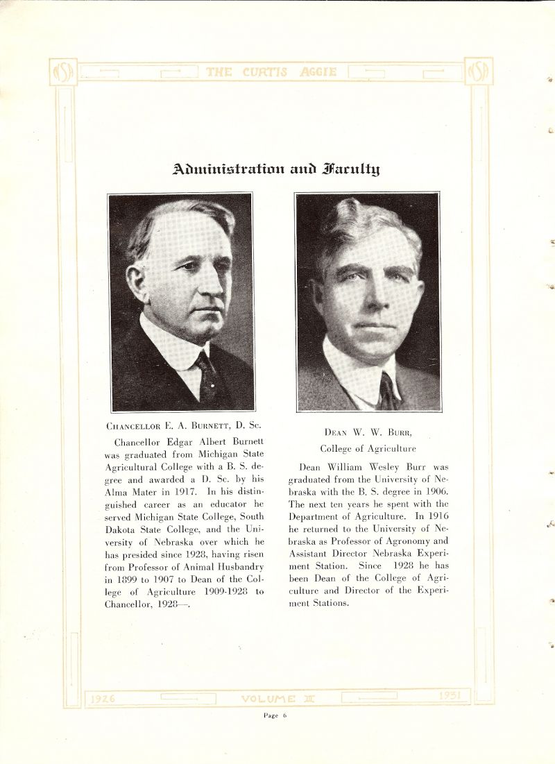 Volume_III Chancellor Edgar Burnett. Dean W.W. Burr.