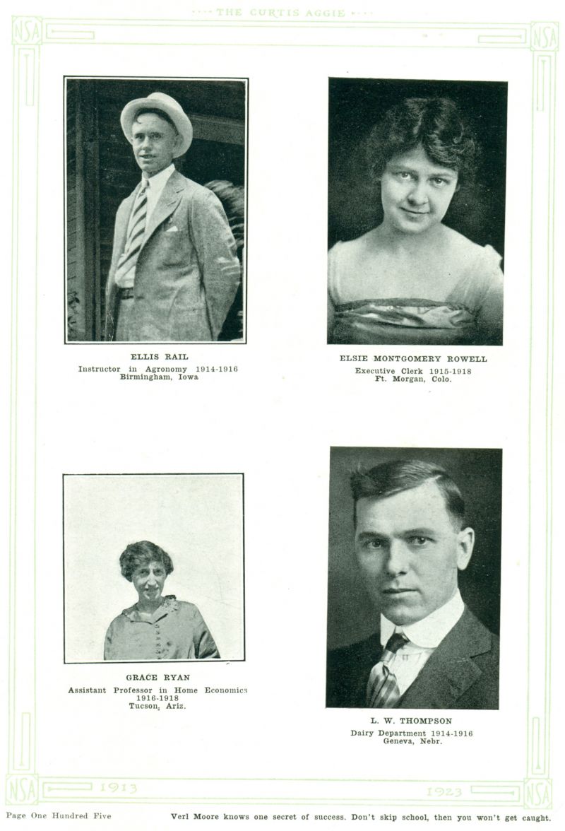 Volume_I Ellis Rail. Elsie Rowell. Grace Ryan. L.W. Thompson.