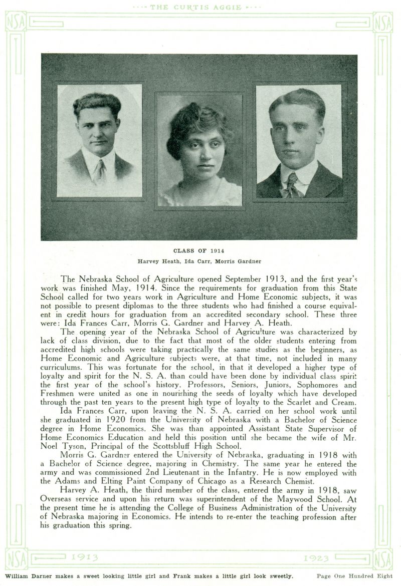 1914 Harvey Heath, Ida Carr, Morris Gardner,