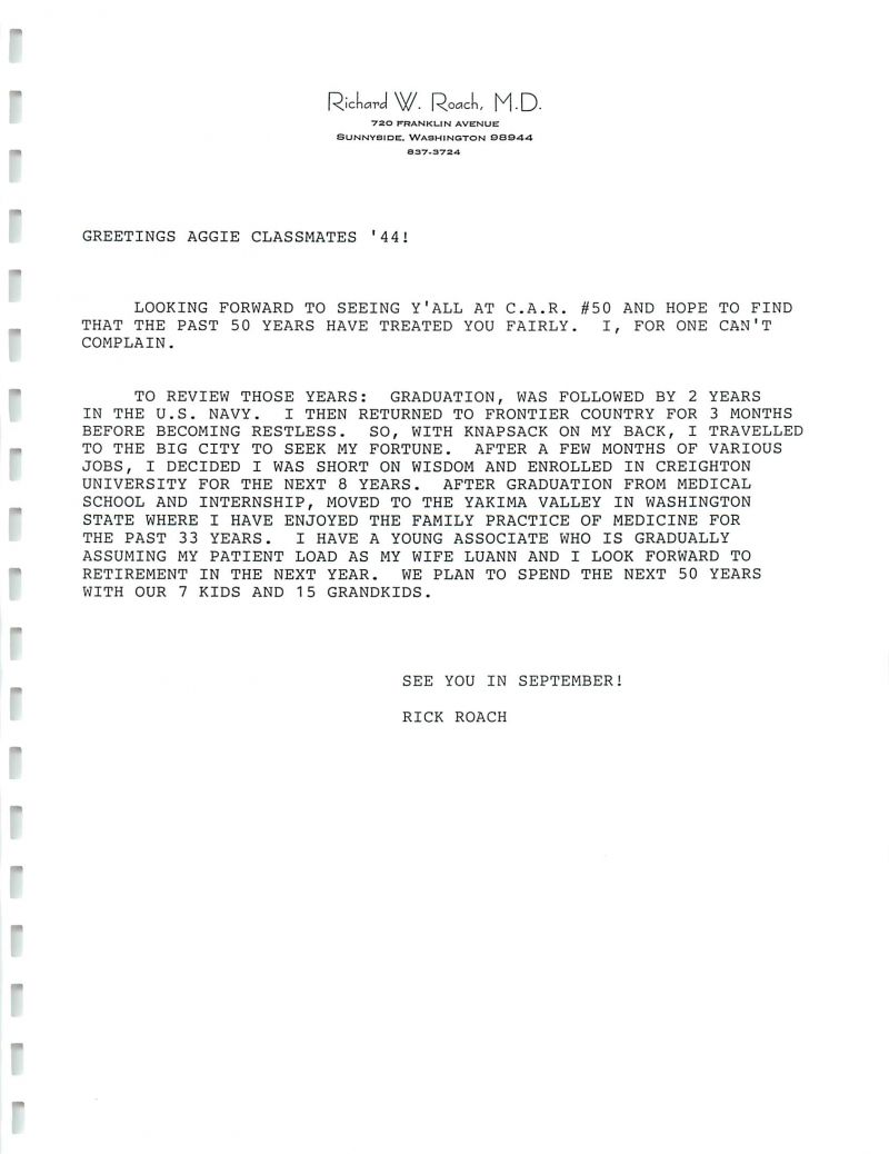 1944_booklet Richard Roach, Rick Roach,