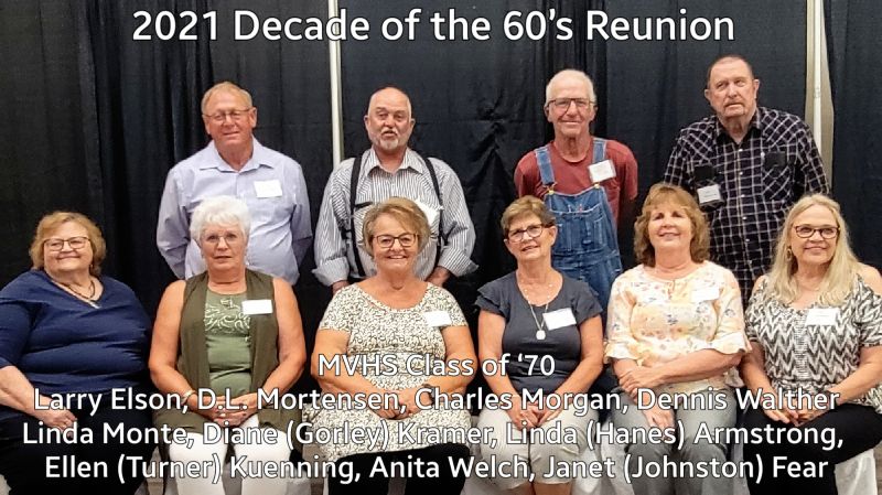 Reunions Larry Elson, David Mortensen, Charles Morgan, Dennis Walther, Linda Monte, Diane Gorley, Linda Hanes, Ellen Turner, Aita Welch, Janet Fear,