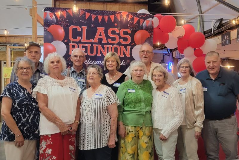 Reunions // Gloria Shaffer, Laura Floro, Ruth Fear, Marjorie Morgan, Carolyn Messersmith,  Sheryl Welton, Duane Goodin, Gene Baker, Phil Keller, Joe Smith,