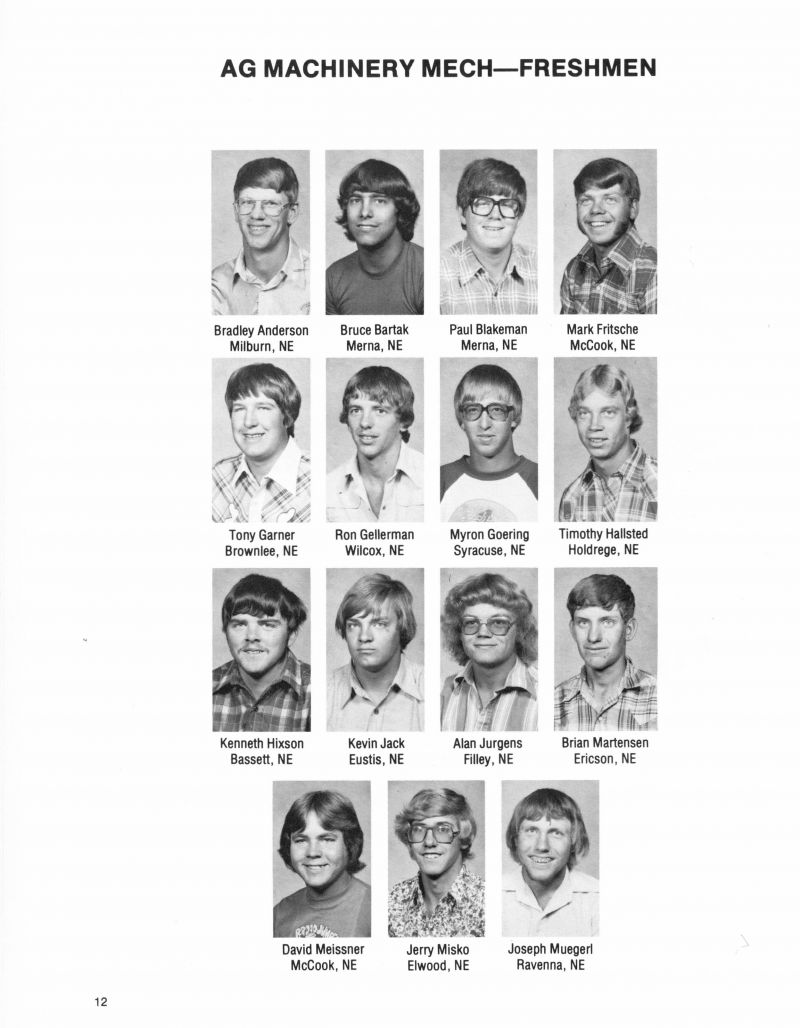 1980 Bradley Anderson, Bruce Bartak, Paul Blakeman, Mark Fritsche, Tony Garner, Ron Gellerman, Myron Goering, Timothy Hallsted, Kenneth Hixson, Kevin Jack, Alan Jurgens, Brian Martensen, David Meissner, Jerry Misko, Joseph Muegerl,