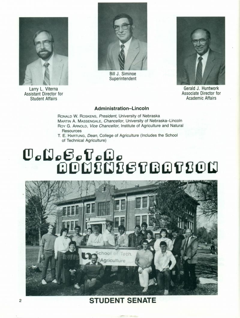 1986 Larry Viterna. Bill Siminoe. Gerald Huntwork. Rondald Roskens. Martin Massengale. Roy Arnold. T E Hartung. 