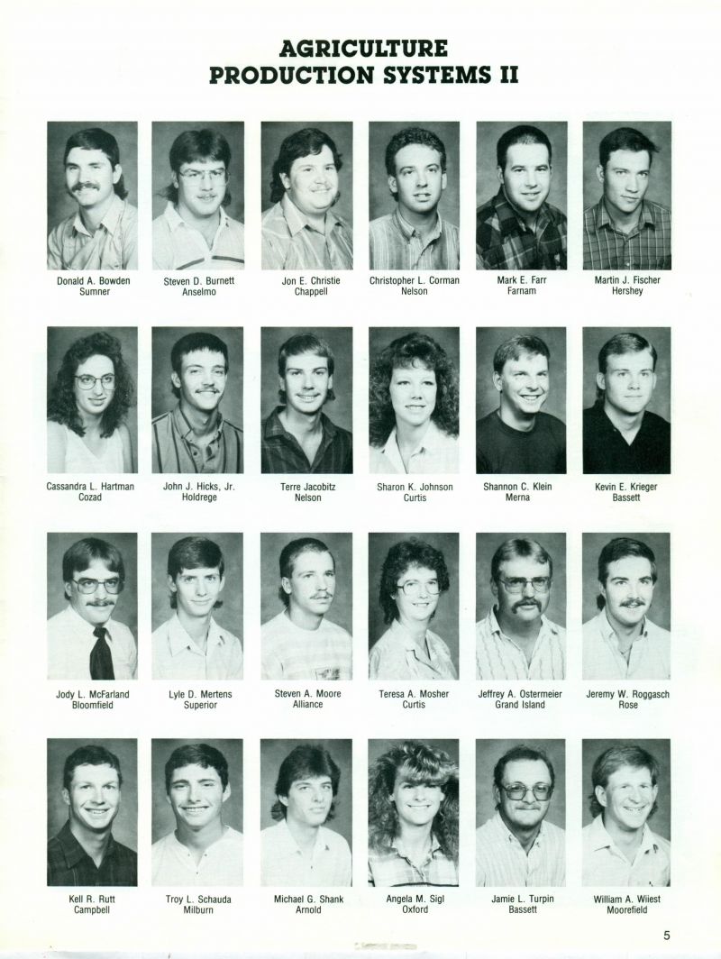 1991 Donald Bowden, Steven Burnett, Jon Christie, Christopher Corman, Martin Fischer, Mark Farr, Cassandra Hartman, John Hicks, John Hicks jr, Terre Jacobitz, Sharon Johnson, Shannon Klein, Kevin Krieger, Jody McFarland, Lyle Mertens, Steven Moore, Teresa Mosher, Jeffrey Ostermeier, Jeremy Roggasch, Kell Rutt, Troy Schauda, Michael Shank, Angela Sigl, Jamie Turpin, William Wiiest, 