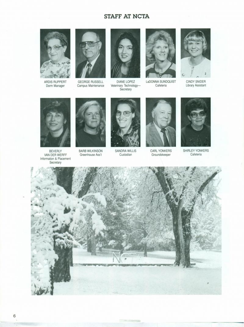 1995 Ardis Ruppert. George Russell. Diane Lopez. LaDonna Sundquist. Cindy Snider. Beverly Van Der Werff. Barb Wilkinson. Sandra Willis. Carl Younkers. Shirley Yonkers.