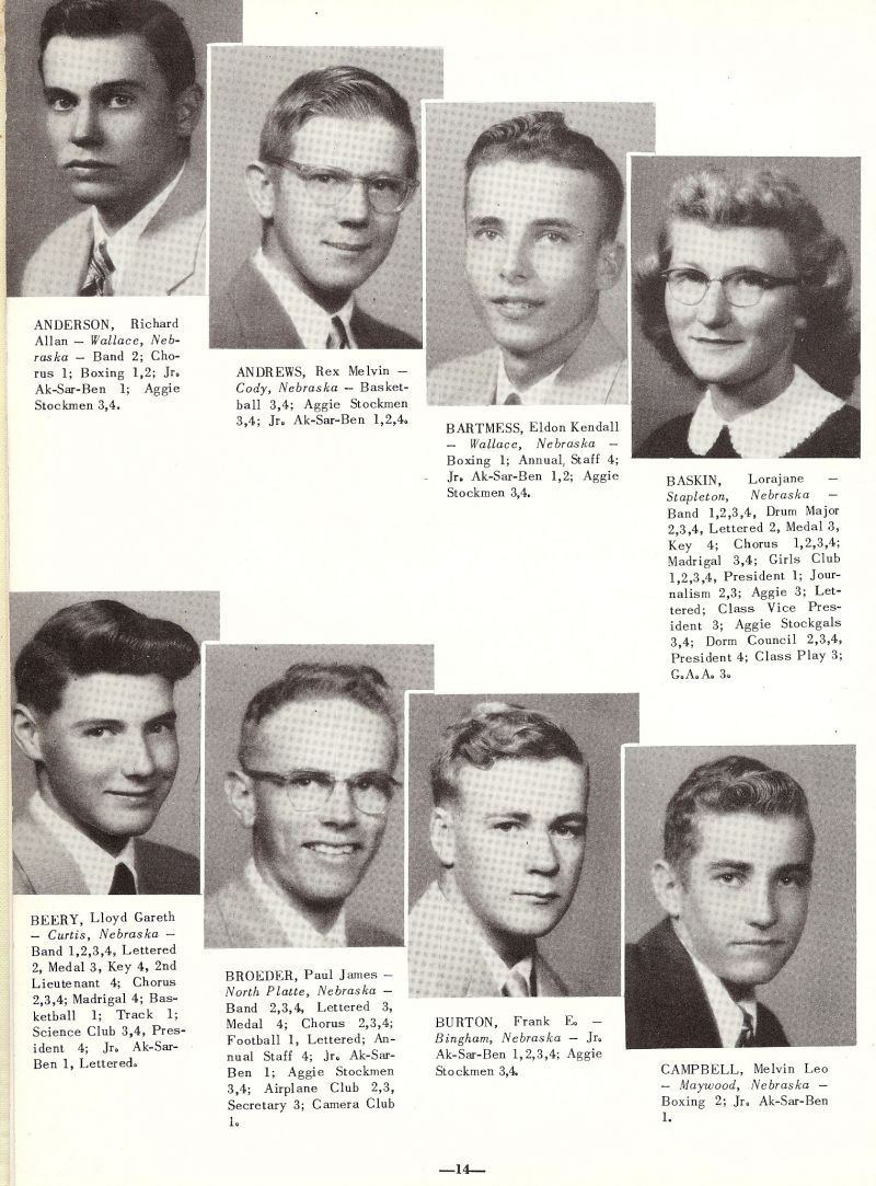 1954 Richard Anderson, Rex Andrews, Eldon Bartmess, Lorajane Baskin, Lloyd Beery, Paul Broeder, Frank Burton, Melvin Campbell,