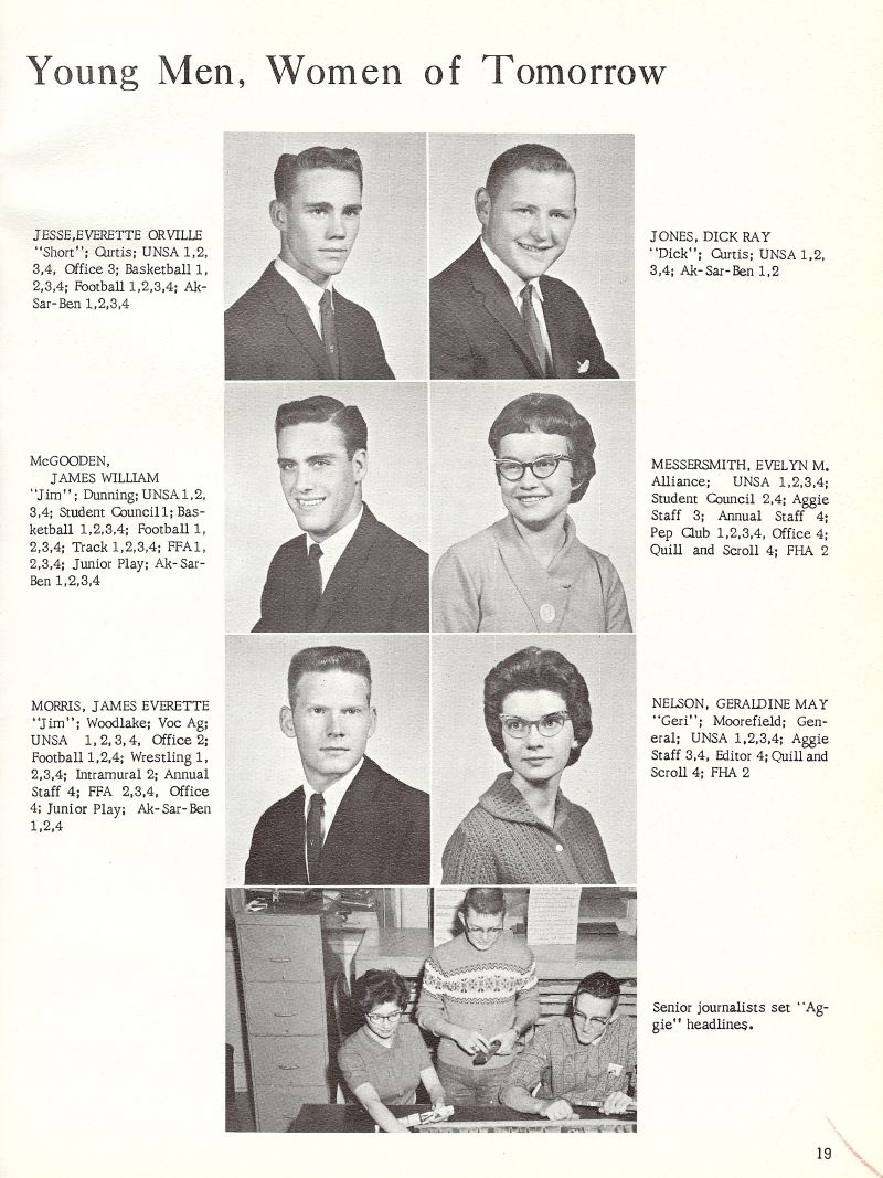 1963 Everette Jesse, Orville Jesse, Shorty Jesse, Dick Jones, James McGooden, Jim McGooden, Evelyn Messersmith, James Morris, Geraldine Nelsen,