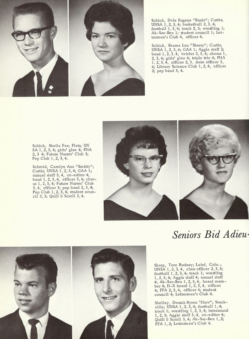 1964 Dale Schick, Sharee Schick, Shelia Schick, Carolyn Schmid, Tom Sharp, Dennis Shelley,