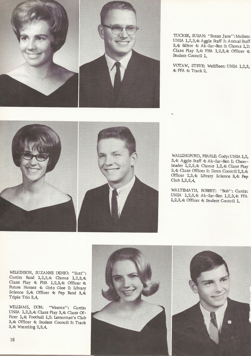 1966 Susan Tucker, Steve Votaw, Pearle Wallingford, Robert Woltemath.