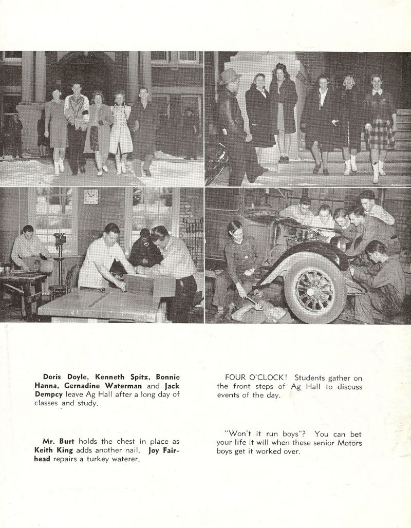 1942 Doris Doyle, Kenneth Spitz, Bonnie Hanna, Gernadine Waterman, 
Jack Dempcy, Klyte Burt. (Pop Burt). Keith King, Joy Fairhead,
