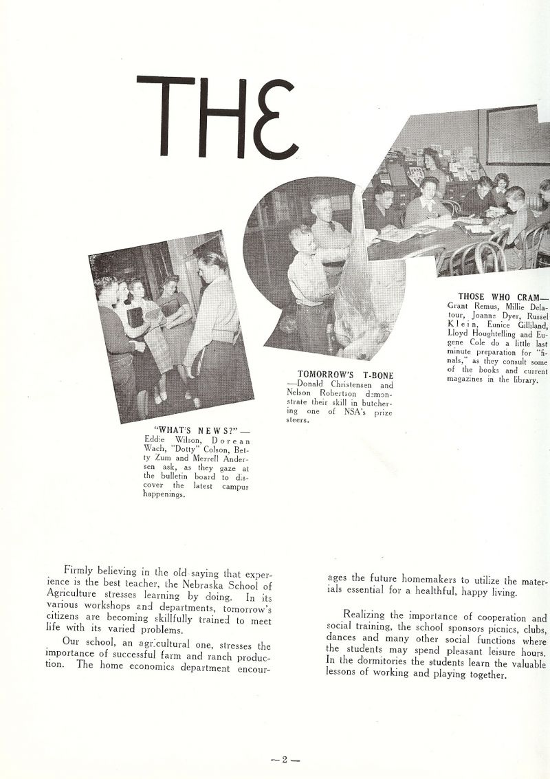 1943 Eddie Wilson, Dorean Wach, Dorothy Colson (Dotty Colson), Betty Zum, Merrell Andersen, Donald Christensen, Nelson Robertson, Grant Remus, Millie Delatour, Joanne Dyer, Russel Klein, Eunice Gilliland, Lloyd Houghtelling, Eugene Cole.