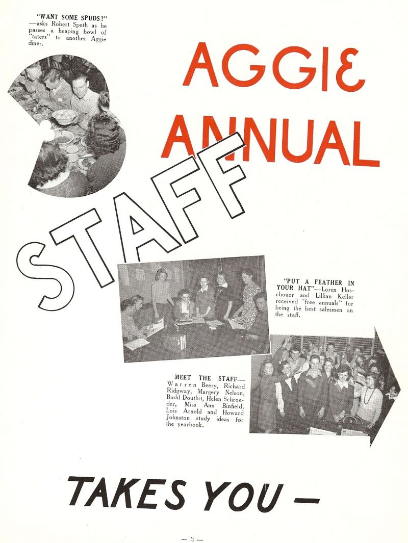 1943 Robert Speth, Loren Hoschouer, Lillian Keller, Warren Beery, Richard Ridgway, Margery Nelsen, Budd Douthit, Helen Schroeder, Ann Binfield, Lois Arnold, Howard Johnston.