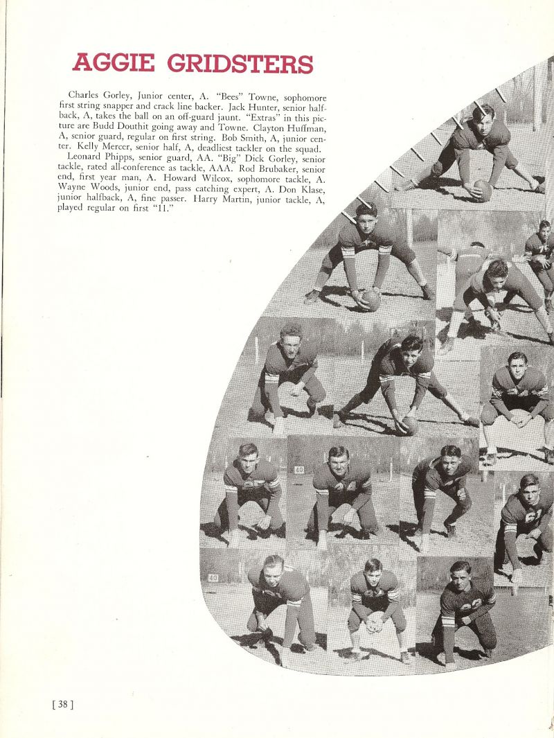 1944 Gharles Gorley, Harold Towne, Jack Hunter, Budd Douthit, Clayton Huffman, Bob Smith, Kelly Mercer, Leonard Phipps, Dick Gorley, Rod Brubaker, Howard Wilcox, Wayne Woods, Don Klase, Harry Martin,