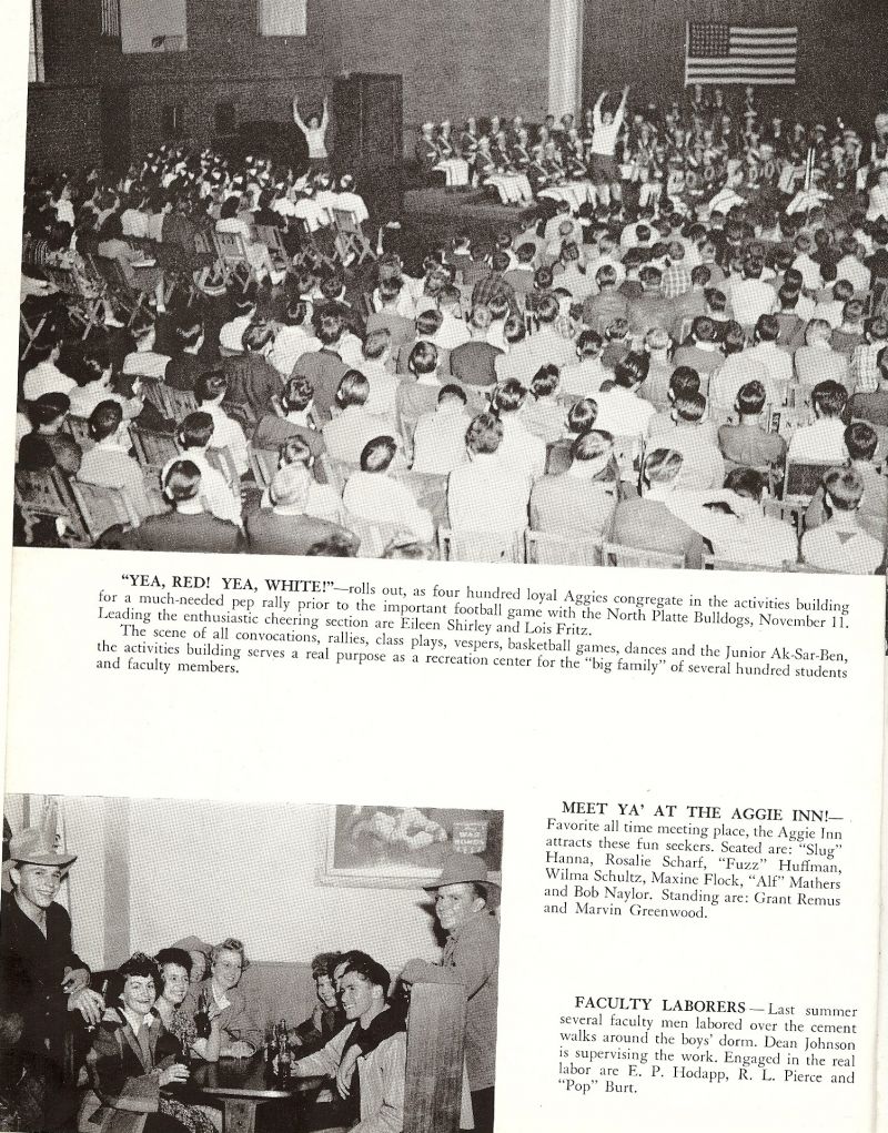 1944 Eileen Shirley, Lois Fritz, Marylouise Hanna, Rosalie Scharf, Clayton Huffman, Wilma Schultz, Maxine Flock, Don Mathers, Bob Naylor, Grant Remus, Marvin Greenwood,
