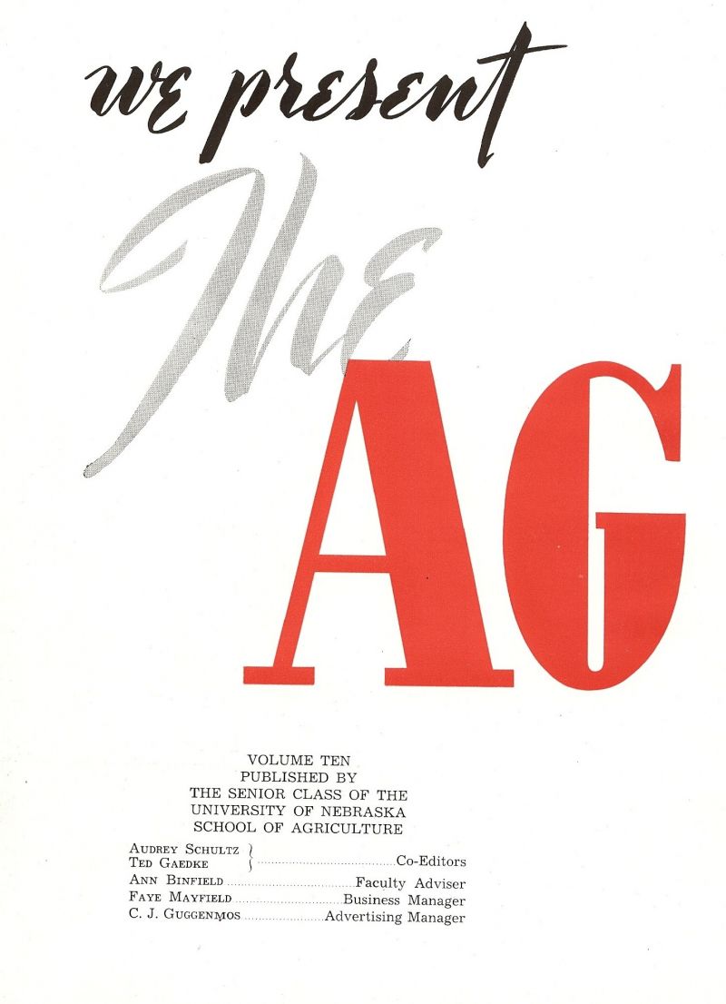 1946 Audrey Schultz, Ted Gaedke, Ann Binfield, Faye Mayfield, C. J. Guggenmos,