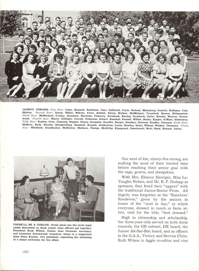 1946 Lehn, Bennett, Robinson, Carr, Gilliland, Coyle, Rubesh, Malmberg, Daniels, Halligan, Cole, Shirley, Oman, Miller, Nikont, Floro, Bollish, Shinn, Walker, McMichael, Trumbull, Brown, Kirkpatrick, McMichael, Crosby, Greenlee, Harrison, Flaherty, Grosbach, Burton, Grosbach, Oyler, Nordin, Weaver, Greenwood, Maret, Gillispie, Correll, Pderson, Scharf, Banzhaf, Russell, Wilkie, Bixby, Kepler, O'Mara, Hathaway, Baskin, Cary, Clawson, Staples, Hayes, Grunden, Gaedke, Barger, Gardner, Rowson, Shaffer, Clemens, McNare, Ruth, Brooks, Houghtelling, Banzaf, Russell, Gutherless, Lucas, Rowley, Sines, Wilson, Walker, Thomsen, Whitfield, Stauffacher, McKinley, Mathers, Phelps, McKillip, Kjargaard, Osterhoudt, Nutt, Reed, Hansen, Adam, Ruth Wilson, Donna Clemens, Laurence Greenwood, Dean Burton,