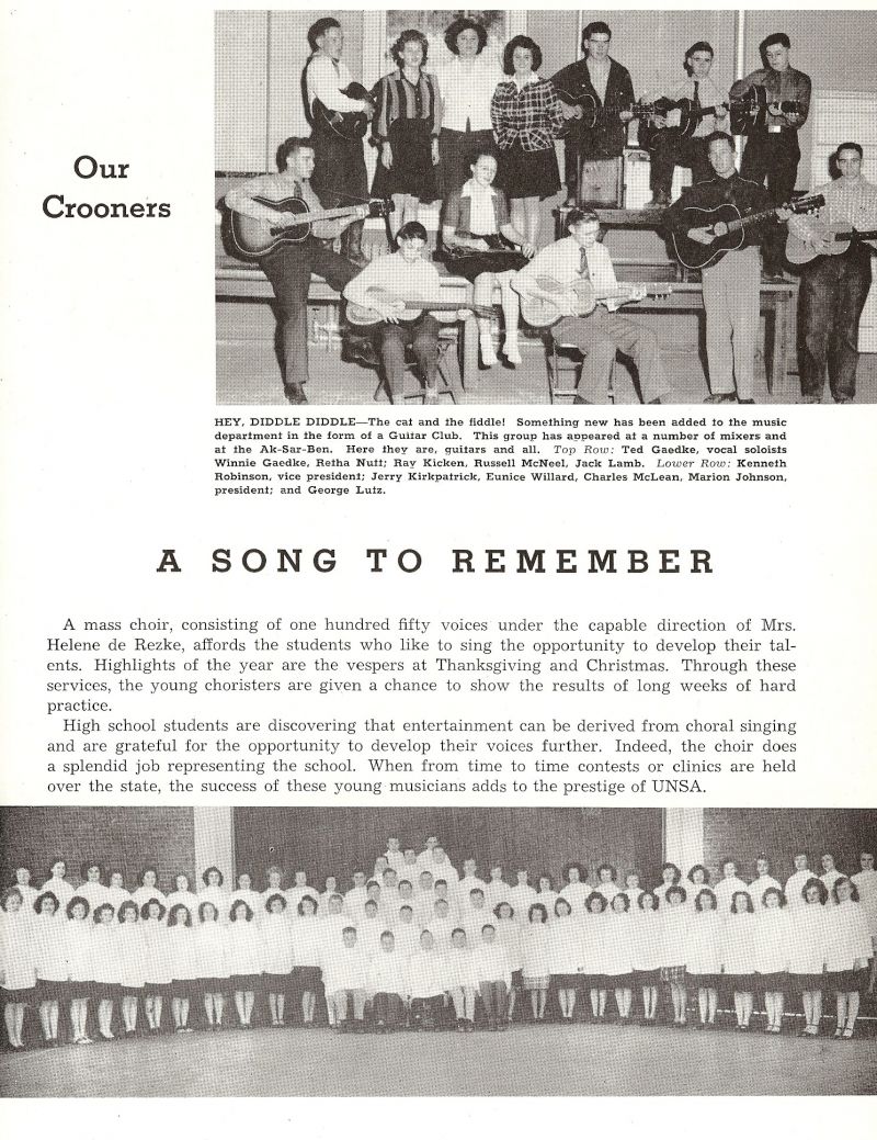 1946 Ted Gaedke, Winnie Gaedke, Retha Nutt, Ray Kicken, Russell McNeel, Jack Lamb, Kenneth Robinson, Jerry Kirkpatrick, Eunice Willard, Charles McLean, Marion Johnson, George Lutz, Helene de Rezke.