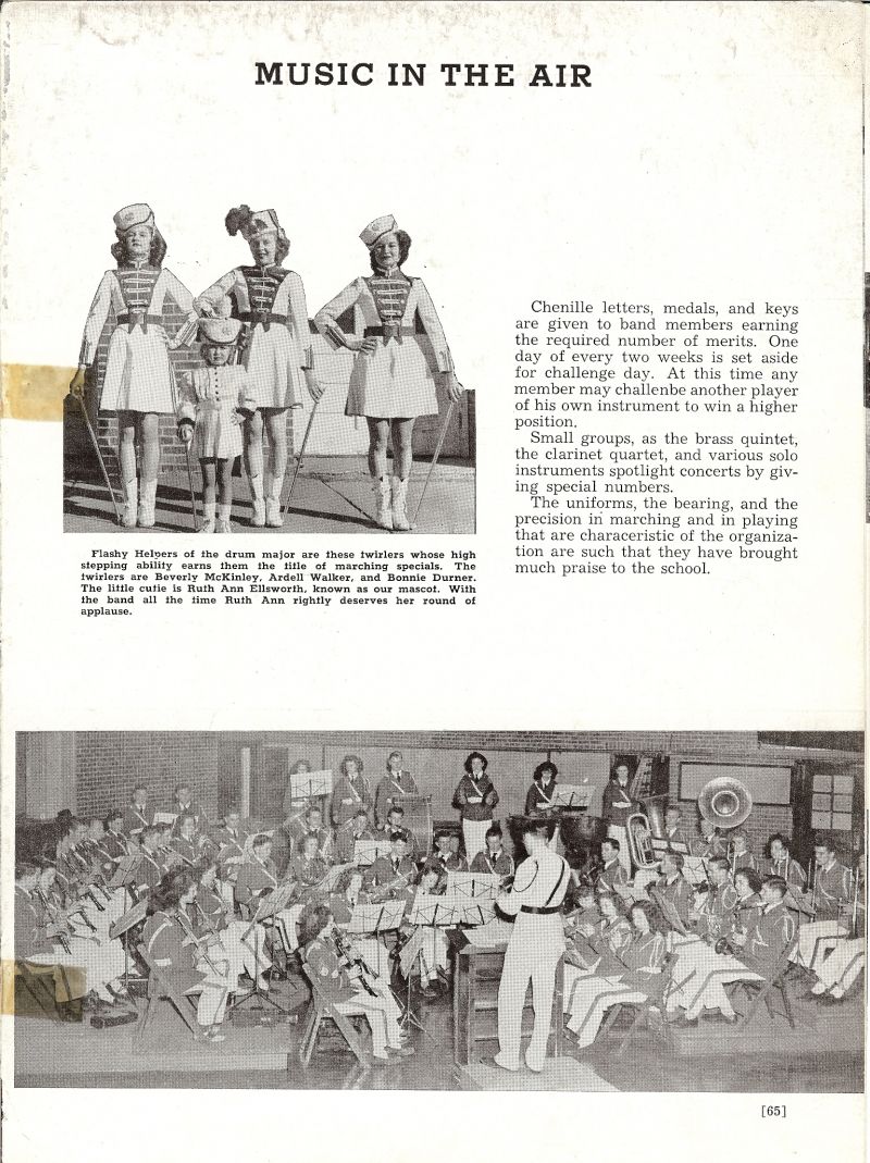 1947 Beverly McKinley, Ardell Walker, Bonnie Durner, Ruth Ann Ellsworth. 