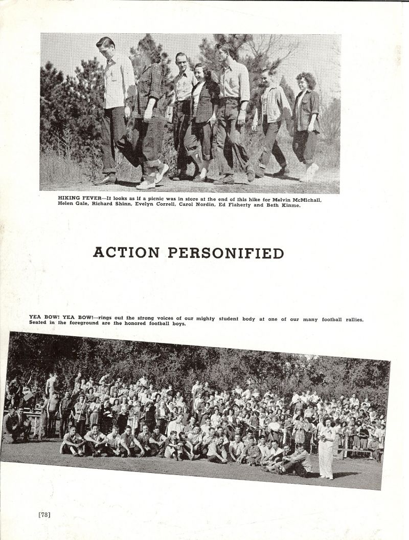 1947 Melvin McMichael, Helen Gale, Richard Shinn, Evelyn Correll, Carol Nordin, Ed Flaherty, Beth Kime,