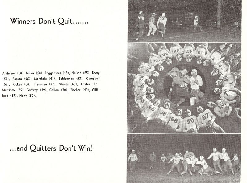 1948 Anderson, Miller, Roggensees, Nelson, Beery, Rossen, Morthole, Schleeman, Campbell, Kicken, Hessman, Woods, Baxter, Merrihew, Gadway, Callan, Fischer, Gilliland, Hunt,